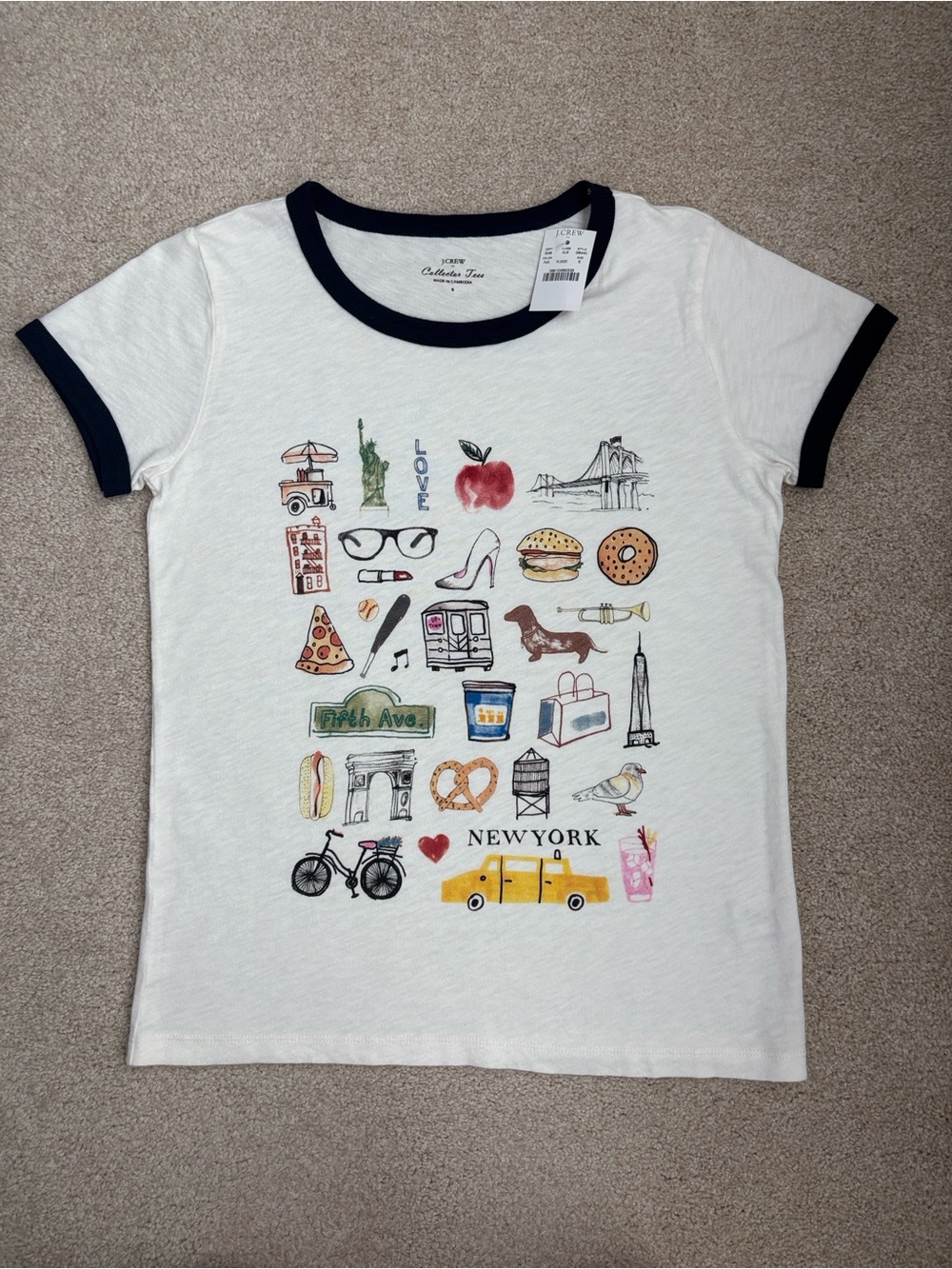 J. Crew NWT New York collector tee, size Small - Picture 3 of 9